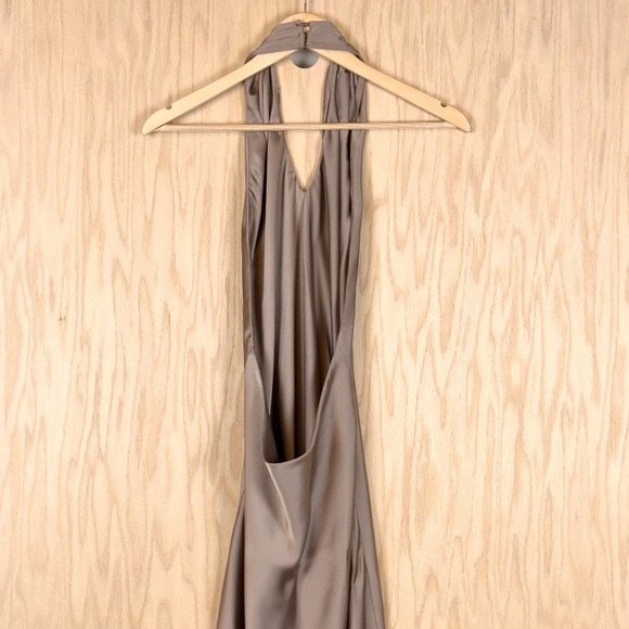 Show Me Your Mumu Jasmine Halter Maxi Dress Dune Luxe Satin - Picture 10 of 13